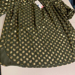 Michael Kors Ivy Blouse with Gold Paisley